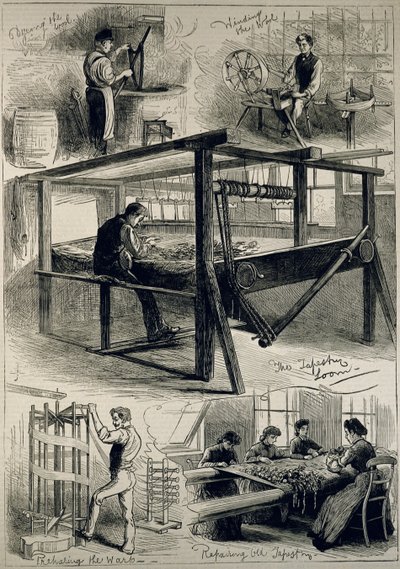 Sketches of the Royal Tapestry Manufactory at Windsor, from 